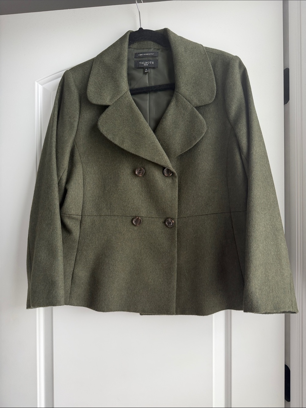 BRUSHED ITALIAN WOOL DOUBLE BREASTED JACKET